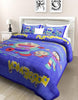 Vamika Printed Doremon Cotton Blue Bedsheet With Pillow Covers