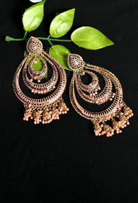 Thumbnail for Tehzeeb Creations Badami Colour Earrings With Pearl