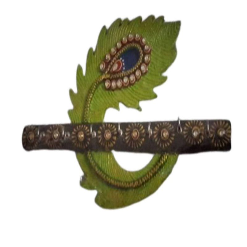 Kundan HandiKrafts Designer Wooden Leaf Shaped Key Holders - Distacart