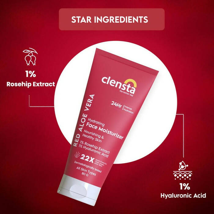 Clensta Red Aloe Vera Hydrating Face Moisturizer - Distacart