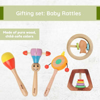 Thumbnail for Matoyi Gifting Set – Wooden Baby Rattles - Distacart