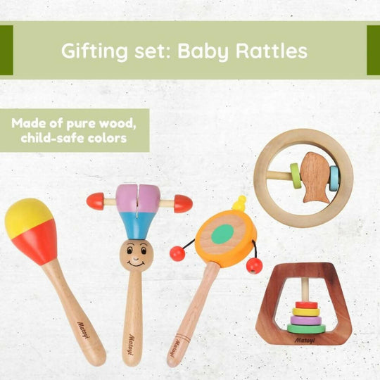 Buy Matoyi Gifting Set – Wooden Baby Rattles Online at Best