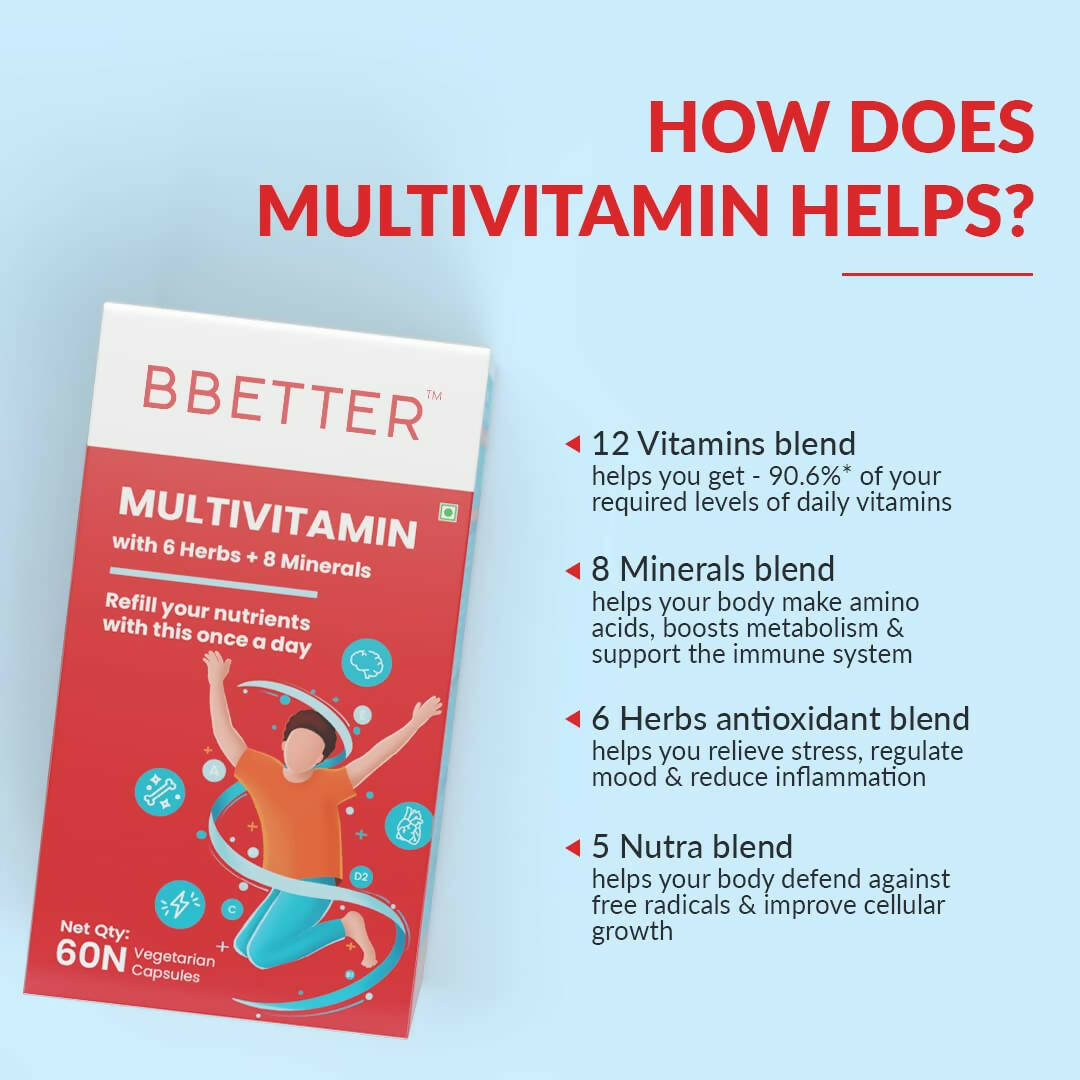 BBETTER Multivitamin Capsules for Men & Women - Distacart