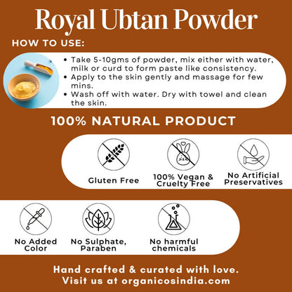 Organicos Royal Ubtan Powder - Distacart