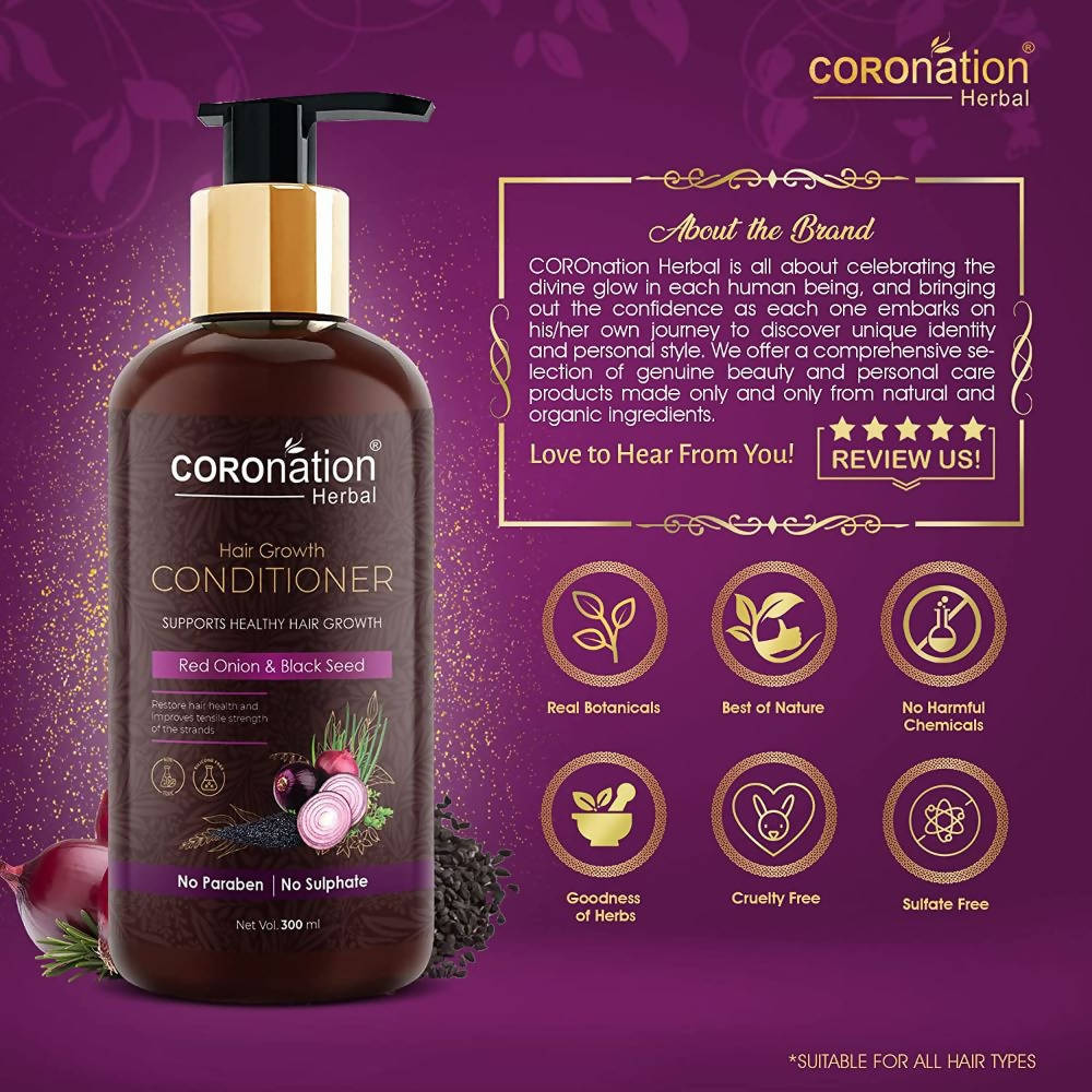 Coronation Herbal Red Onion & Black Seed Hair Conditioner - Distacart