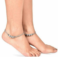 Thumbnail for Mominos Fashion Trendy Oxidised Silver Plated Anklets 