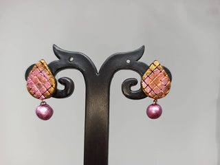 Terracotta Studs With Drops