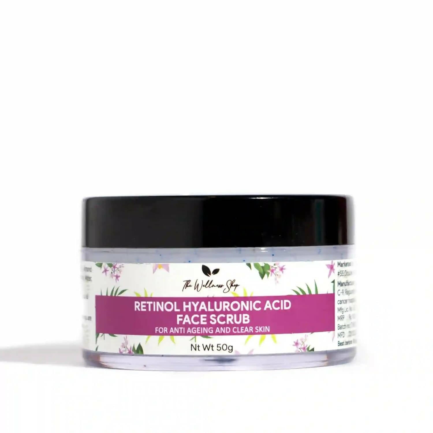 The Wellness Shop Retinol And Hyaluronic Acid Face Scrub - Distacart