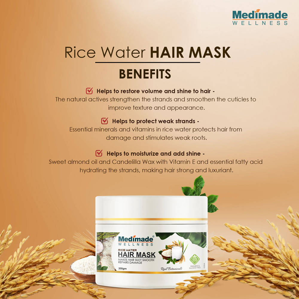 Medimade Wellness Rice Water Hair Mask - Distacart