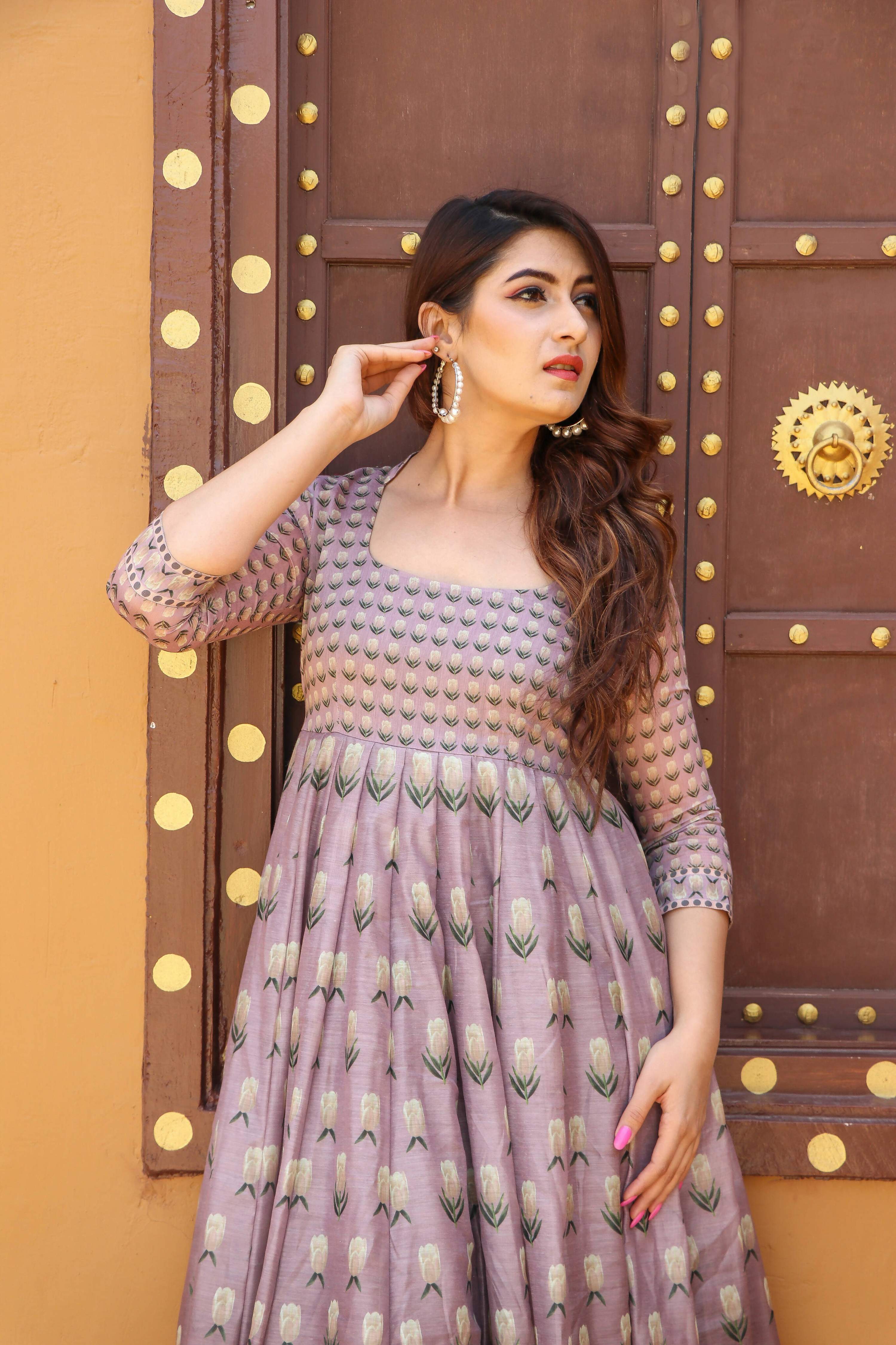 Partywear Designer Pastelpink Chanderi Suit - Anbazaar - Distacart