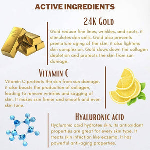 Aegte 24K Gold Vitamin C Serum (With Collagen Booster) benefits