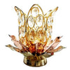 Puja N Pujari Brass Lotus Shape Crystal Akhand Diya