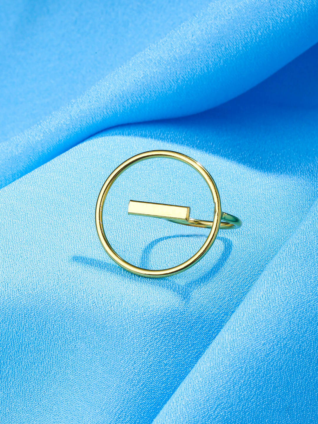 NVR Women Gold Plated Adjustable Finger Ring - Distacart