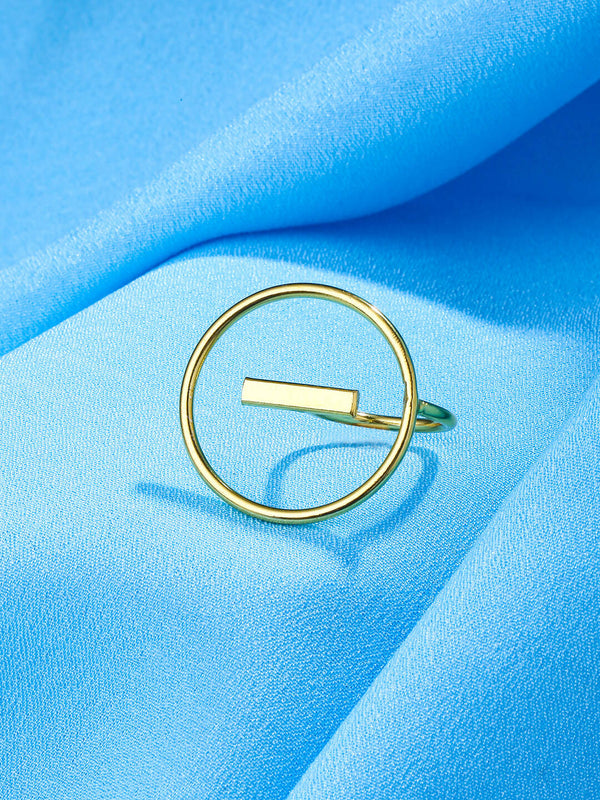 NVR Women Gold Plated Adjustable Finger Ring - Distacart