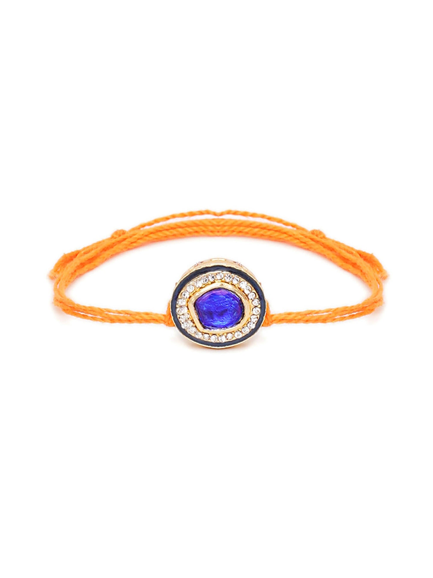 Designer kundan Rakhi - Ruby Raang - Distacart