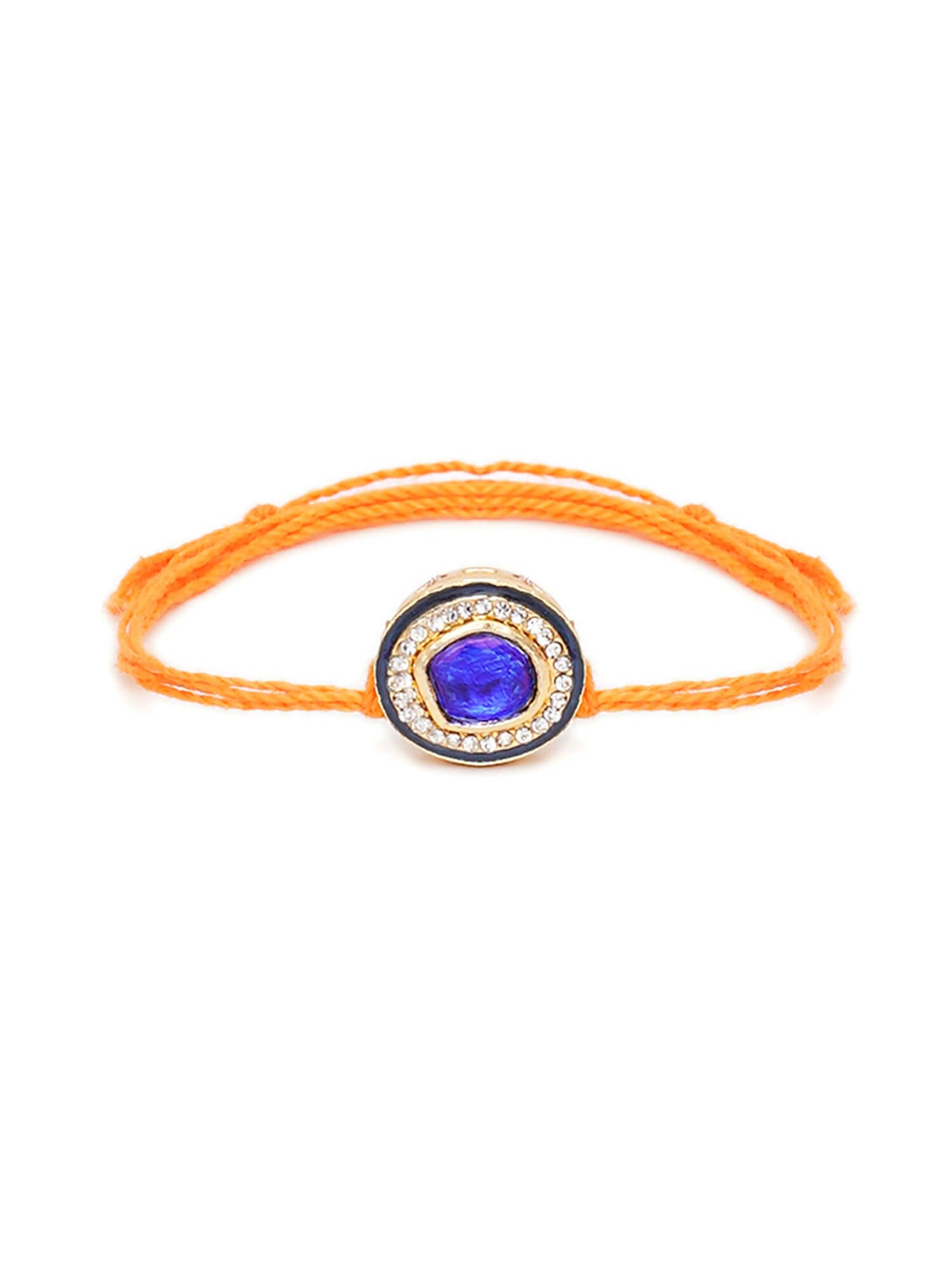 Designer kundan Rakhi - Ruby Raang - Distacart