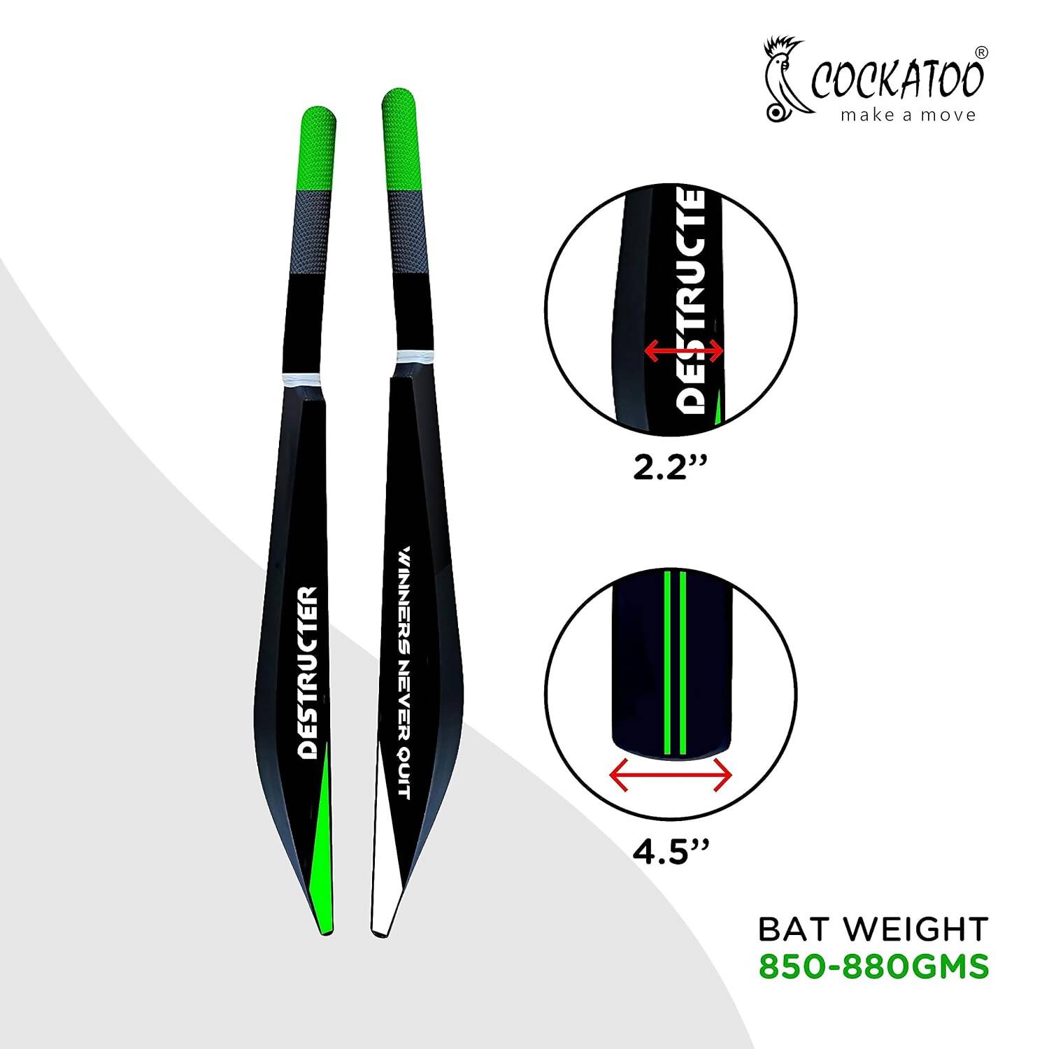 Cockatoo Destructor Plastic Cricket Bat - Distacart