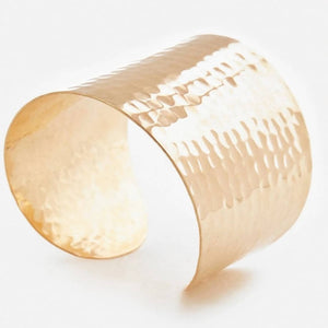 Rose Gold Textured Brass Cuff Bracelet