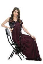 Thumbnail for All Season Wear Wine And Black Colour Ruffled 