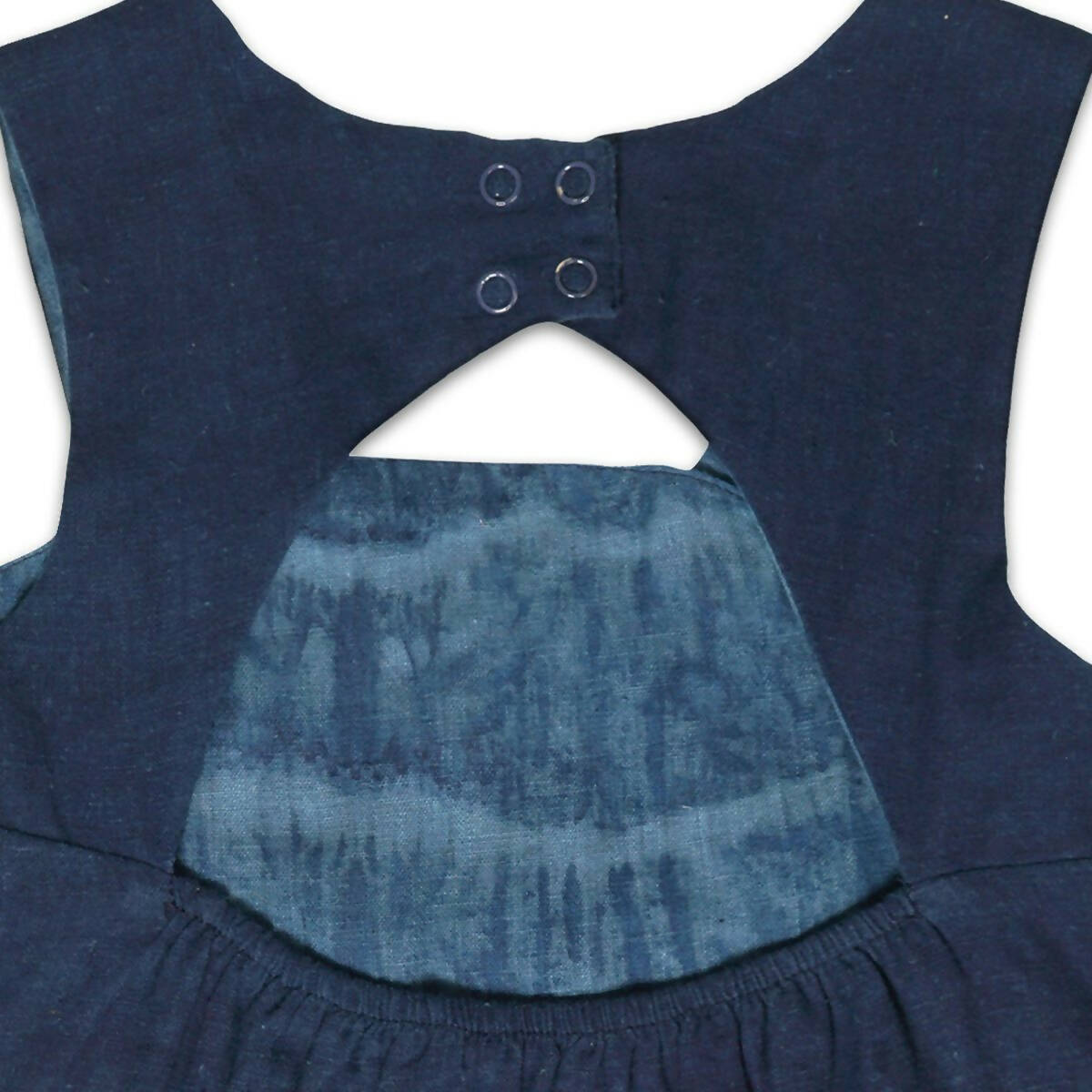 Mhyssa Blue Square Neck Sleeveless Frock - Distacart