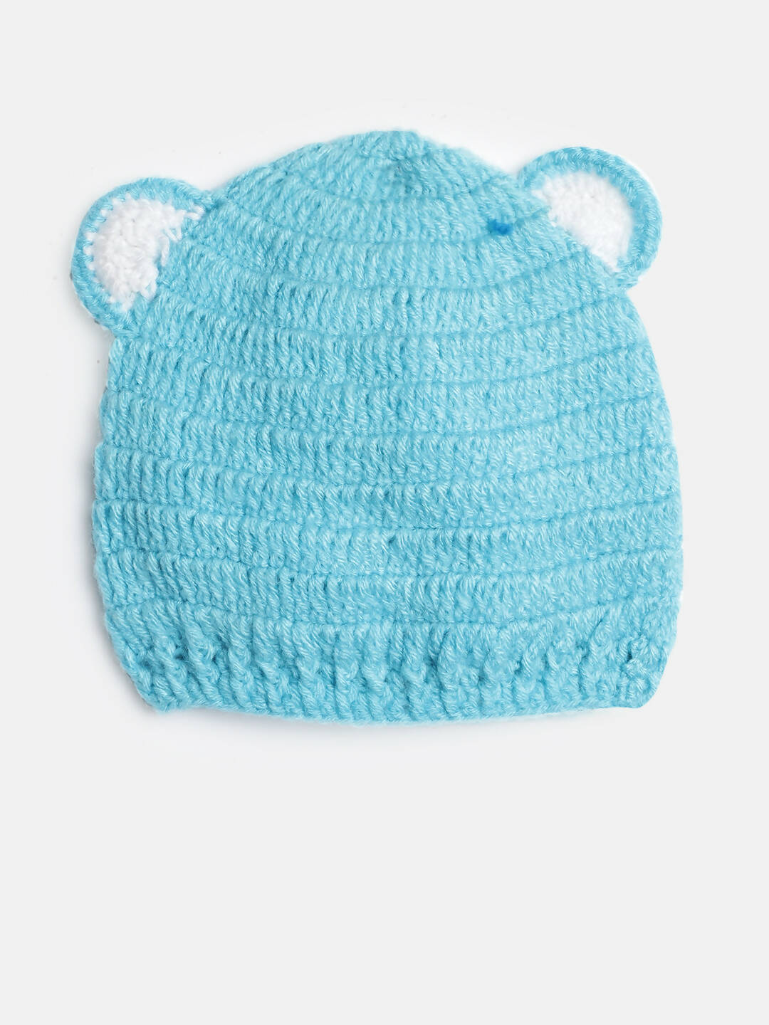 Chutput Kids Woollen Hand Knitted Leo Detail Cap - Blue - Distacart