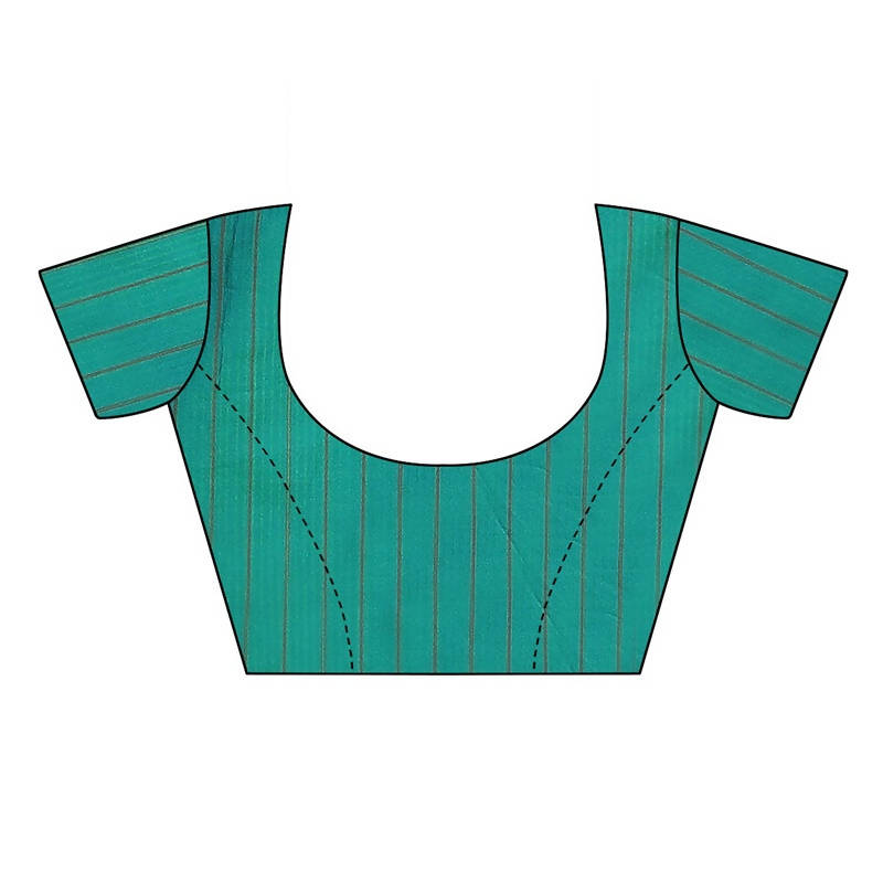 Vamika Green Cotton Silk Weaving Saree (Binita Green) Blouse