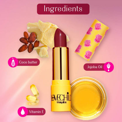 LoveChild By Masaba Gupta Rani Core Luxe Matte Lipstick - Pink Iris - Distacart
