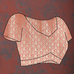 Thumbnail for Lorenvalley Fashion Peach Cotton Woven Design with Zari Weaving Design Saree - Distacart