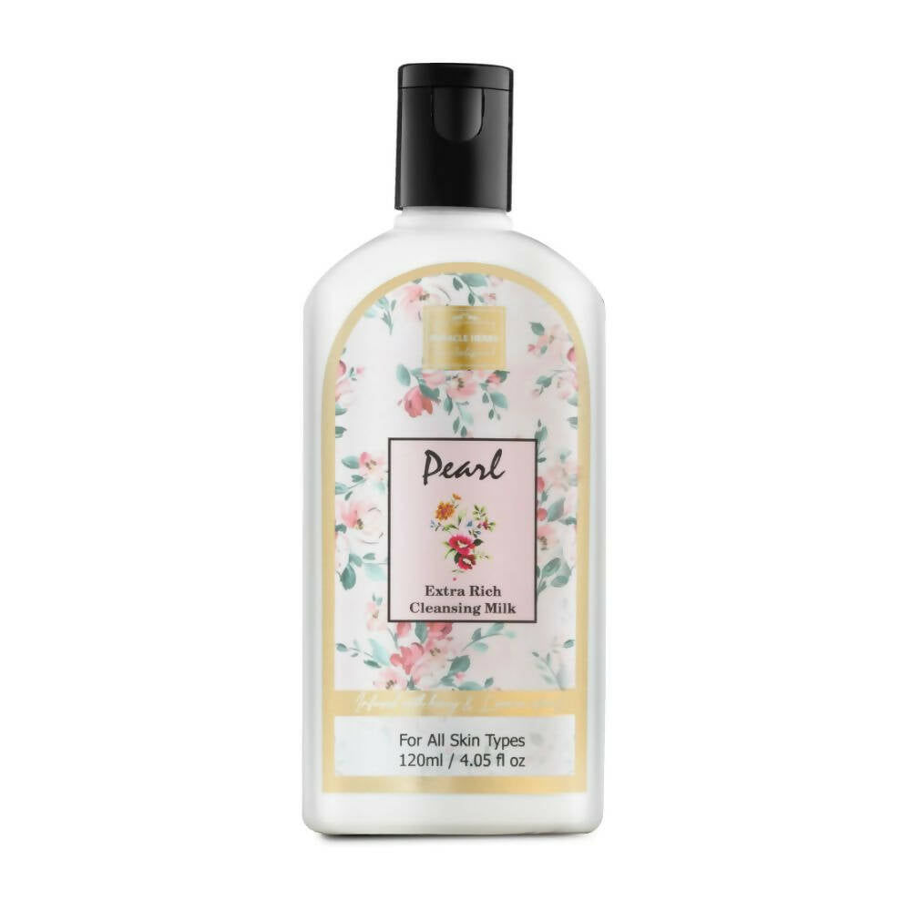 Miracle Herbs Pearl Extra Rich Cleansing Milk For All Skin Types - Pink - Distacart