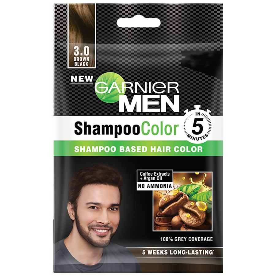 Garnier Men Shade 3 Shampoo Color-Brown Black - Distacart