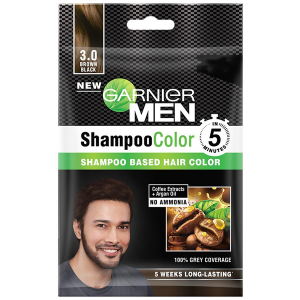 Garnier Men Shade 3 Shampoo Color-Brown Black - Distacart