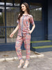 Pink Rayon Floral Printed Top with Matching Bottom - Eesha - Distacart