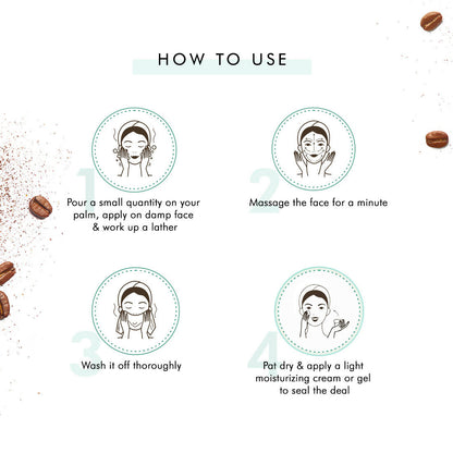 mCaffeine Naked & Raw Coffee Face Wash - Distacart