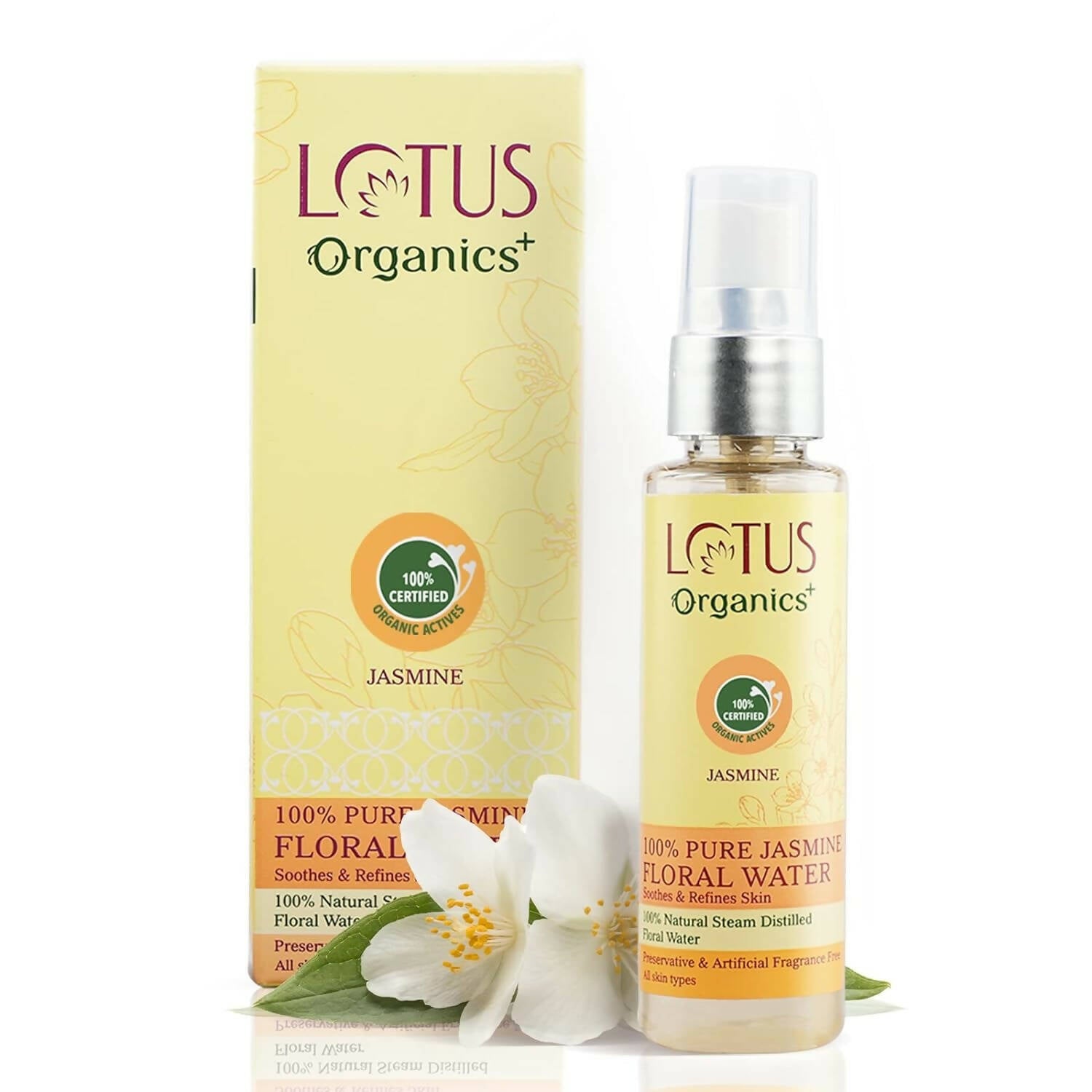 Lotus Organics+ 100% Pure Jasmine Floral Water - Distacart