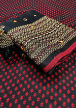Thumbnail for GoSriKi Women's Jute Silk Saree With Blouse Piece