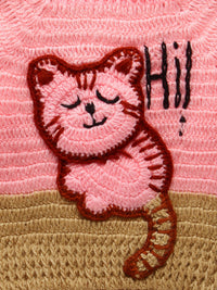 Thumbnail for Chutput Kids Pink Kitty Design Solid Pullover For Baby Boys Sweater For Baby Boys - Distacart