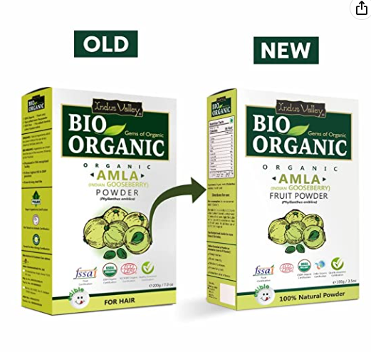 Indus Valley Bio Organic Amla (Indian Gooseberry) Powder For Hair - Distacart