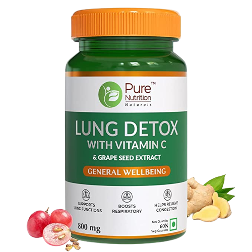 Pure Nutrition Lung Detox Veg Capsules - Distacart