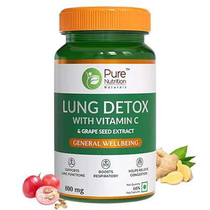 Pure Nutrition Lung Detox Veg Capsules - Distacart