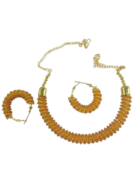 Thumbnail for Mominos Fashion Johar Kamal Gold-Plated Brass Finish Hasli Design Choker For Women (Golden) - Distacart