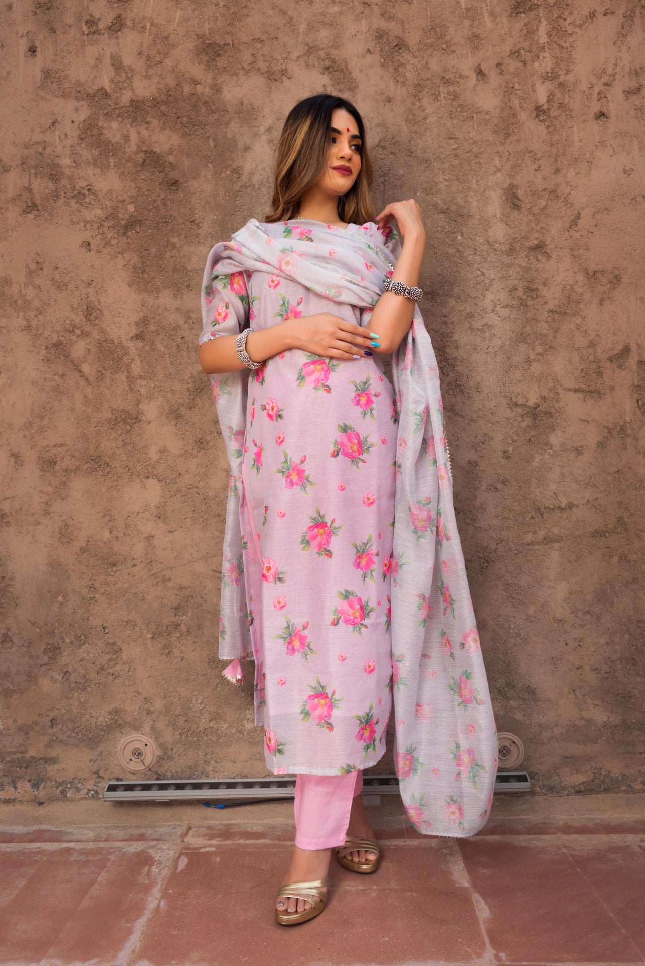 Pomcha Jaipur Gulab Modal Cotton Suit Set - Distacart