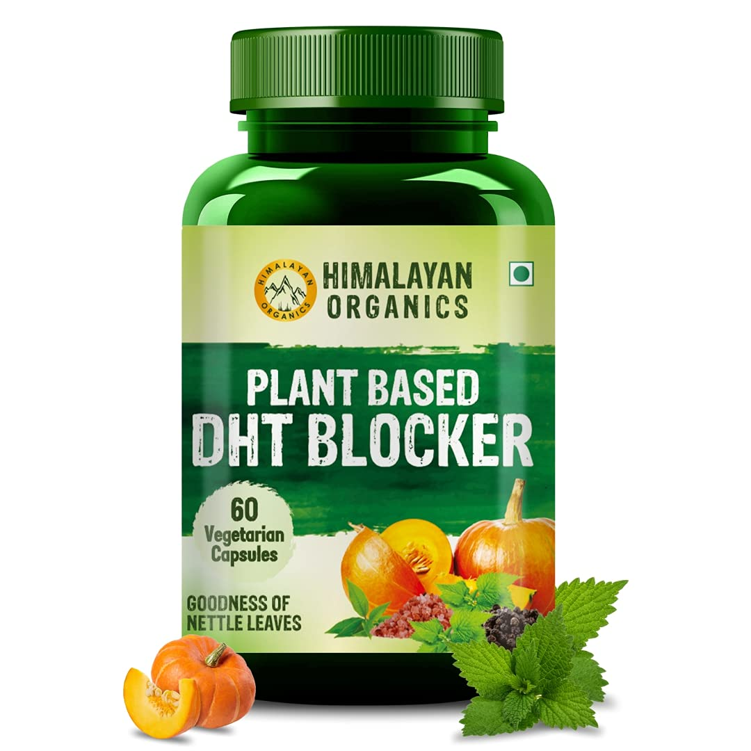 Himalayan Organics Plant Based DHT Blocker, With Nettle & Saw Palmetto: 60 Vegetarian Capsules