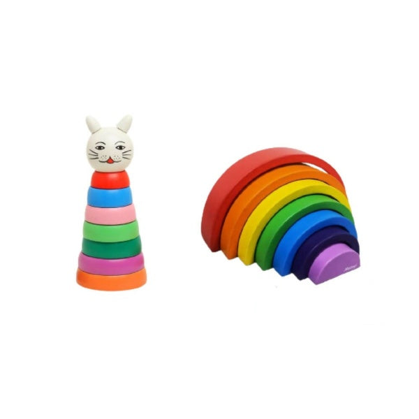 Matoyi Cat Stacker & Rainbow Stacker Combo - Distacart