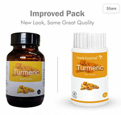 Herb Essential Turmeric Tablets - Distacart