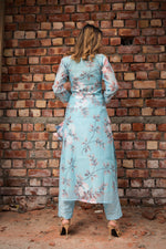 Thumbnail for Pomcha Jaipur Peony Blue Modal Cotton Suit Set - Distacart