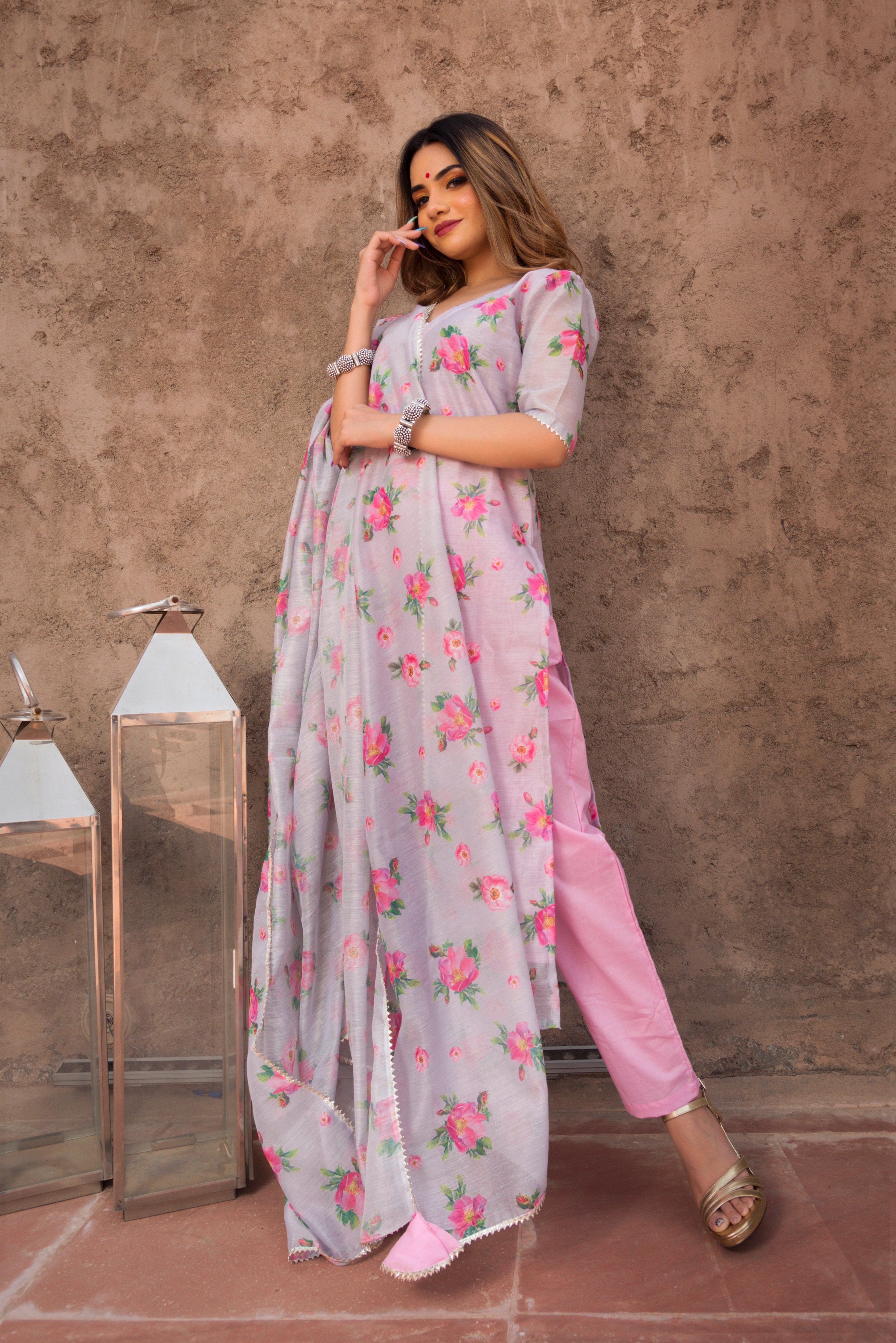 Pomcha Jaipur Gulab Modal Cotton Suit Set - Distacart