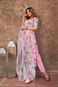 Thumbnail for Pomcha Jaipur Gulab Modal Cotton Suit Set - Distacart