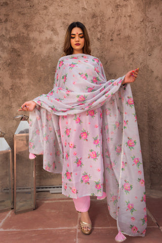 Pomcha Jaipur Gulab Modal Cotton Suit Set - Distacart