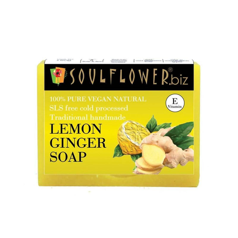 Soulflower Lemon And Ginger Handmade Soap - Distacart