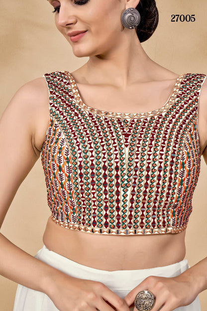 Myra Maroon Jacket Style Sharara Suit - Distacart